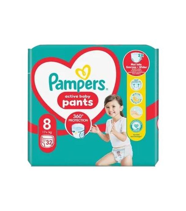 Pampers Active Baby, Pieluchomajtki rozmiar 8, 17 kg, 32 sztuki