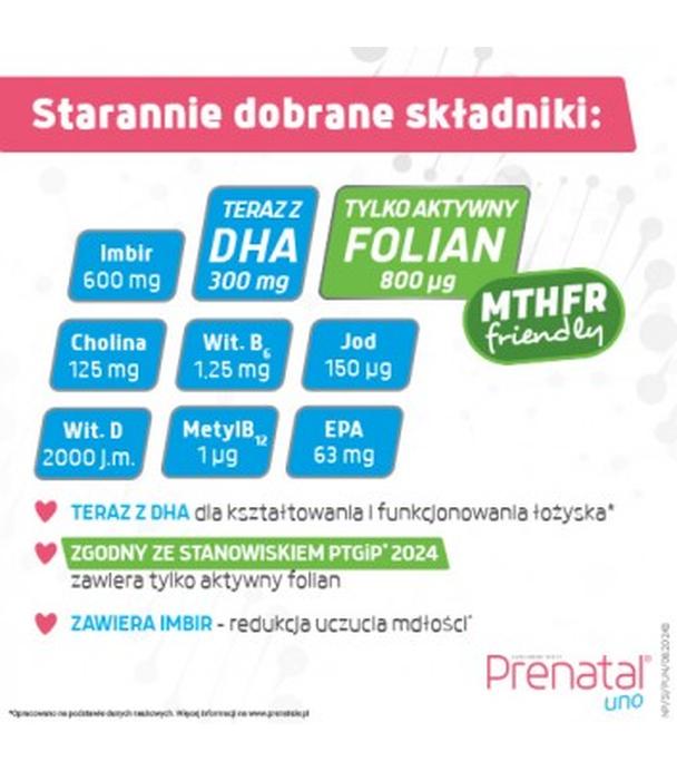 Prenatal Uno, 30 kapsułek + 30 kapsułek