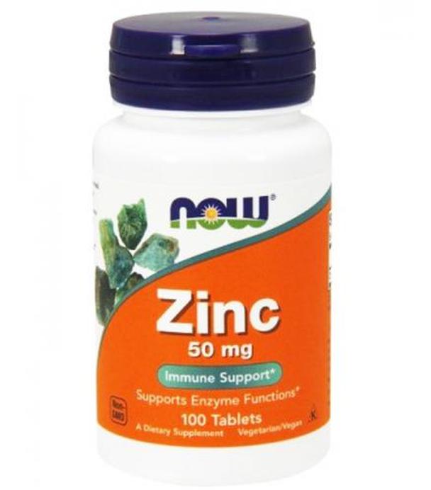 NOW FOODS Zinc 50 mg - 100 tabl.