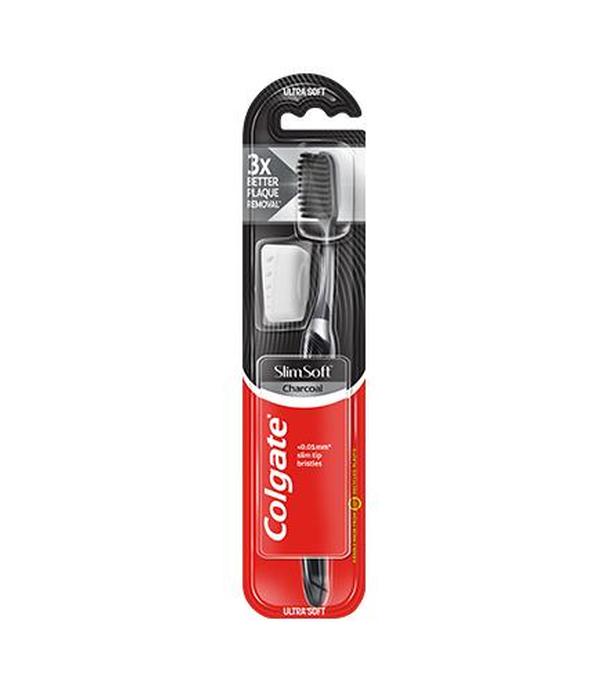 Colgate Slim Soft Charcoal Ultra Soft Szczoteczka do zębów, 1 szt., cena, opinie, wskazania