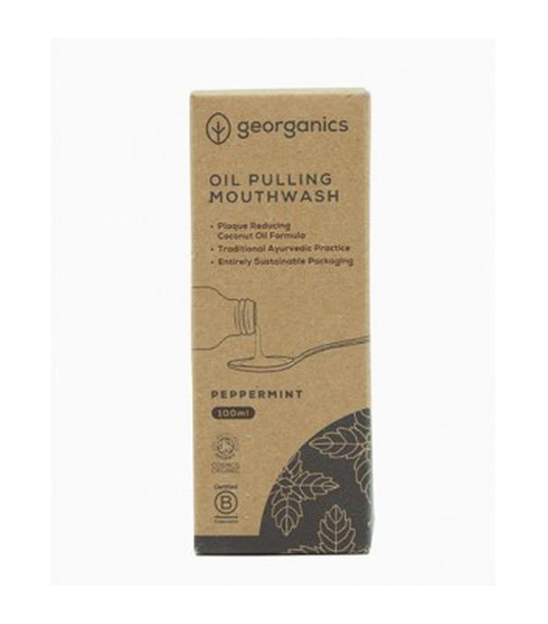 Georganics, Olej do płukania ust, English Peppermint, 100 ml