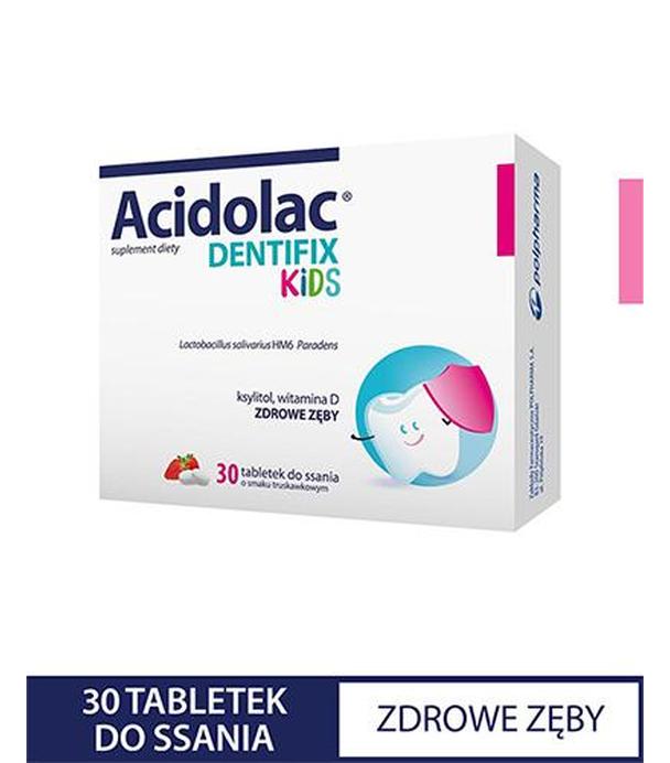 ACIDOLAC DENTIFIX KIDS Tabletki do ssania - 30 szt. - ważny do 2025-01-31