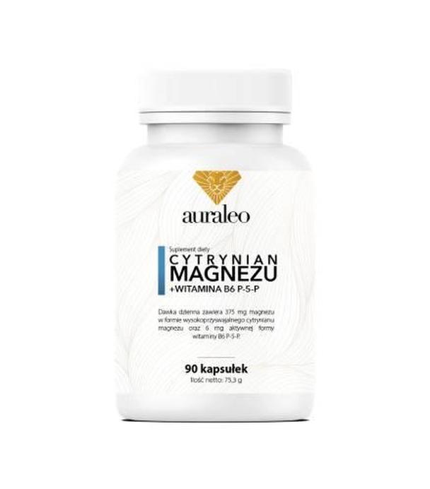 Auraleo Cytrynian magnezu + B6 P-5-P, kapsułki, 90 sztuk