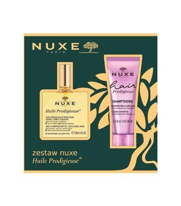 Nuxe Huile Prodigieuse Huile Prodigieuse Suchy olejek, 50 ml + Szampon wygładzający, 30 ml [ZESTAW]