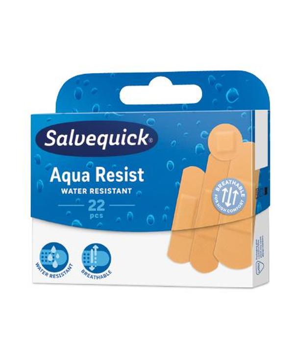 SALVEQUICK AQUA RESIST Plastry odporne na wodę i brud różne rozmiary - 22 szt.
