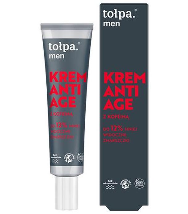 Tołpa Men Krem anti age z kofeiną, 40 ml, cena, opinie, skład