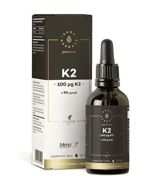 Aura Herbals Premium Witamina K2 - 50 ml Na zdrowe kości - cena, opinie, dawkowanie