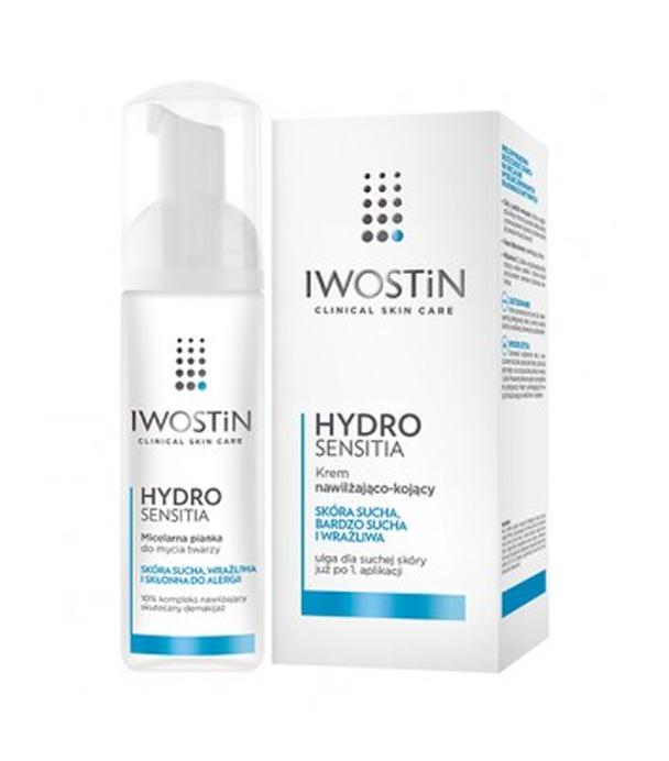 Iwostin Hydro Sensitia Micelarna pianka, 165 ml + Krem nawilżająco-kojący, 50 ml - ważny do 2025-06-30