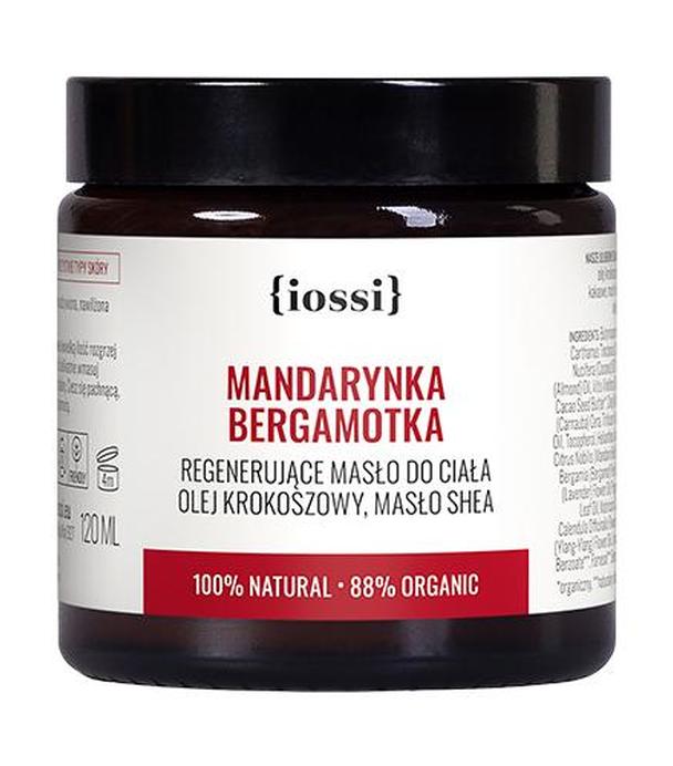 Iossi Mandarynka Bergamotka Regenerujące Masło do ciała, Olej Krokoszowy, Masło Shea, Przeciw rozstępom, 120 ml  - ważny do 2025-09-30