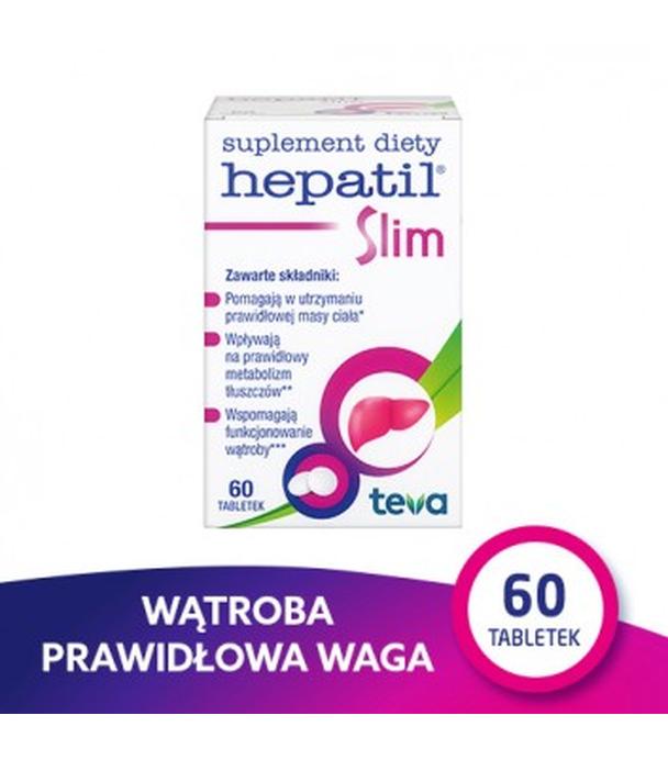HEPATIL SLIM, Wsparcie dla wątroby i utrzymania prawidłowej masy ciała, 60 tabletek