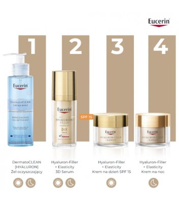 Eucerin Hyaluron-Filler + Elasticity Krem na dzień SPF 15 do skóry dojrzałej przeciwzmarszczkowy, 50 ml