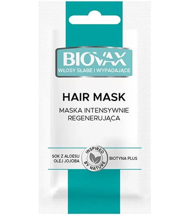 Biovax Maska intensywnie regenerująca dla włosów słabych i wypadających, 20 ml, cenia, właściwości, wskazania