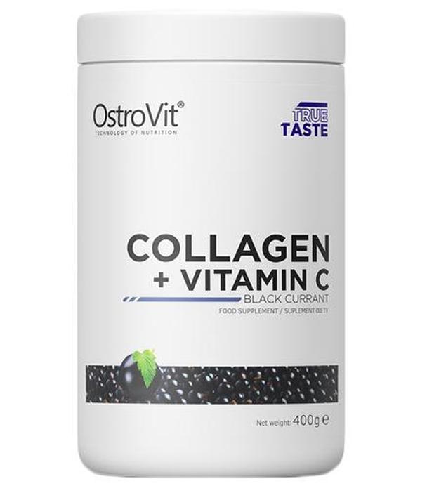 OstroVit Collagen + Vitamin C Black Currant Odżywka o smaku czarnej porzeczki - 400 g - cena, opinie, skład