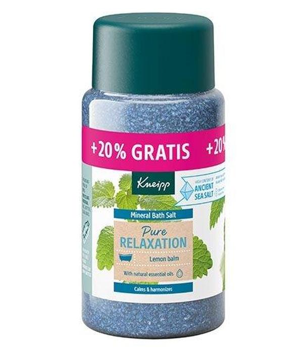 Kneipp Kryształki do kąpieli z soli mineralnej Pure Relaxation Melisa, 600 g