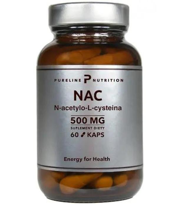 Pureline Nutrition NAC N-acetylocysteina 500 mg, kapsułki, 60 sztuk