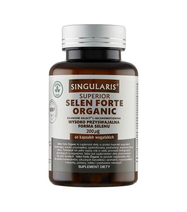 Singularis Superior Selen Forte Organic 200 ug -  60 kaps. - cena, opinie, właściwości