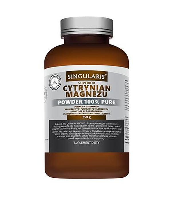 Singularis Superior Cytrynian Magnezu Powder 100 % Pure - 250 g - cena, opinie, właściwości