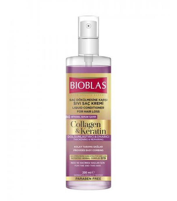 Bioblas Odżywka kolagenowo-keratynowa  w płynie do włosów, 200 ml, cena, wskazania, właściwości