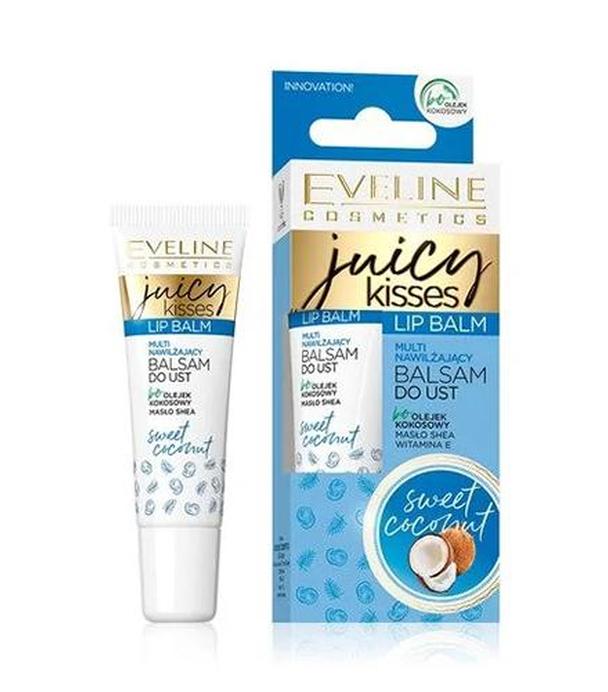 Eveline Cosmetics Juicy Kisses Multi nawilżający balsam do ust Sweet coconut - 12 ml - cena, opinie, właściwości