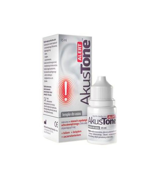 AkusTone Alert Krople do uszu - 15 ml - cena, opinie, właściwości - 1016457 - uszkodzone opakowanie
