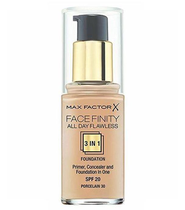 Max Factor Face Finity All Day Flawless 3w1 SPF 20 Podkład do twarzy 30 Porcelain - 30 ml - cena, opinie, wskazania - ważny do 2025-06-30
