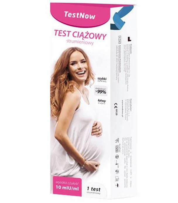 TestNow Test ciążowy strumieniowy - 1 szt. - cena, opinie, wskazania