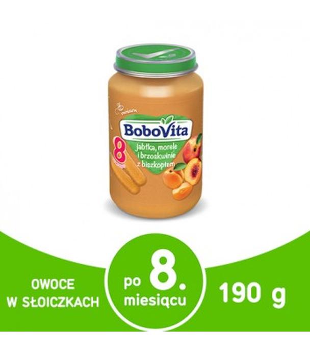 BOBOVITA Jabłka, morele i brzoskwinie z biszkoptem po 8 m-cu - 190 g - cena, opinie, właściwości