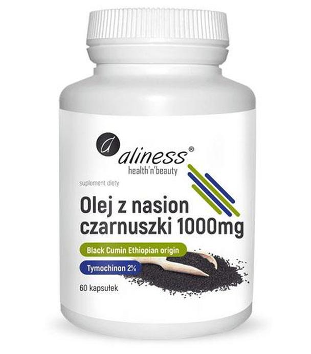 ALINESS Olej z nasion czarnuszki 1000 mg - 60 kaps - cena, wskazania