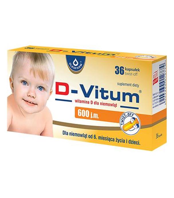 D-VITUM Witamina D dla niemowląt twist-off 600 j.m. - 36 kaps.