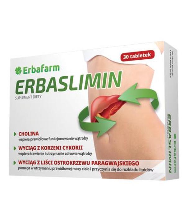 Erbaslimin - 30 tab. - cena, opinie, stosowanie