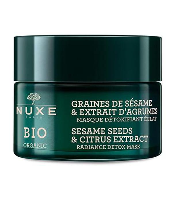 Nuxe Bio Rozświetlająca maska detoksykująca - ekstrakt z cytrusów i ziaren sezamu - 50 ml - cena, opinie, stosowanie