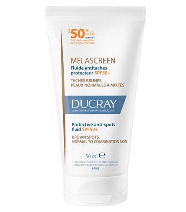 DUCRAY MELASCREEN Fluid ochronny przeciw przebarwieniom, Ochrona przeciwsłoneczna SPF50+, 50 ml - 1020016 - uszkodzone opakowanie