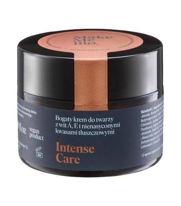Make Me Bio, Intense Care, Bogaty krem do twarzy z witaminą A, E i nienasyconymi kwasami tłuszczowymi, 50 ml