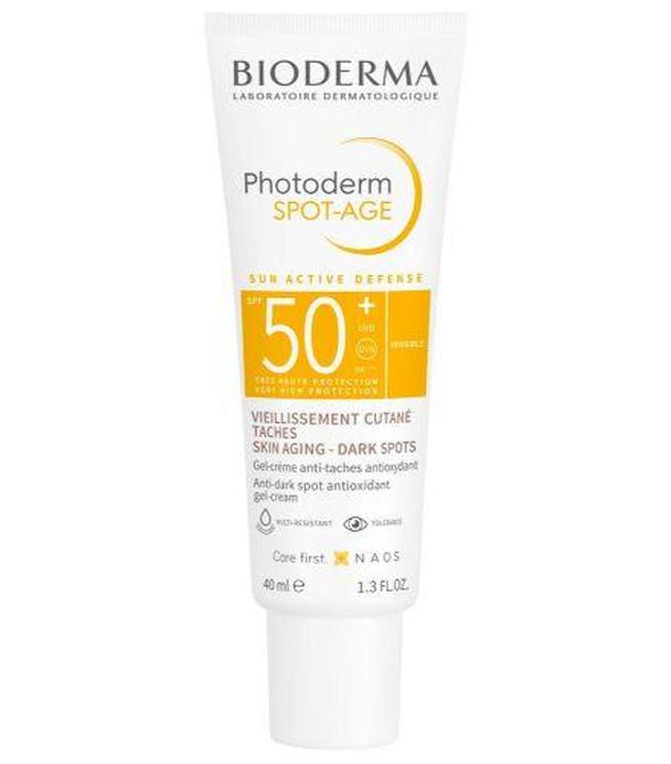 Bioderma Photoderm Spot Age SPF 50+ Antyoksydacyjny Krem przeciw przebarwieniom, 40 ml - cena, opinie, skład