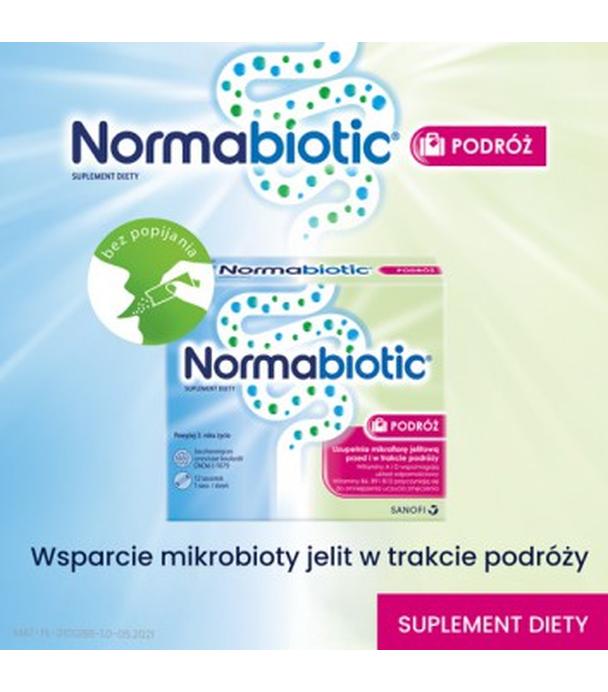 Normabiotic Podróż - 12 sasz. Symbiotyk z witaminami - cena, opinie, właściwości