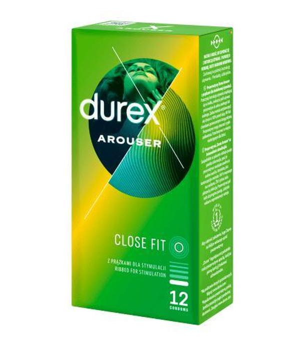 DUREX AROUSER Prezerwatywy nawilżane i prążkowane, 12 sztuk