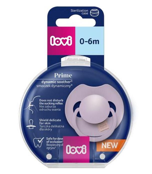 Canpol Lovi Prime Smoczek dynamiczny silikonowy Violet 34/421 0-6 miesięcy, 1 sztuka