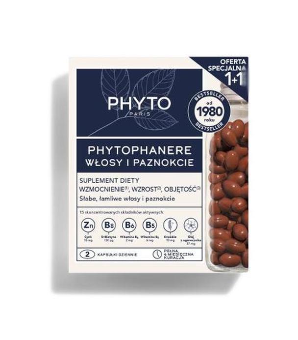 Phyto Phytophanere, kapsułki wzmacniające włosy i paznokcie, 240 kapsułek