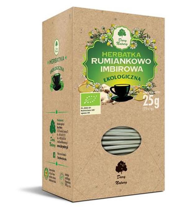 Dary Natury Ekologiczna herbatka rumiankowo - imbirowa - 25 sasz. - cena, opinie, właściwości