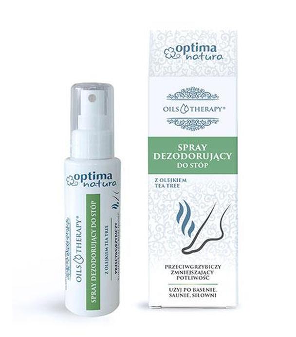 Optima Natura Oils & Therapy Spray dezodorujący do stóp, 75 ml cena, opinie, skład