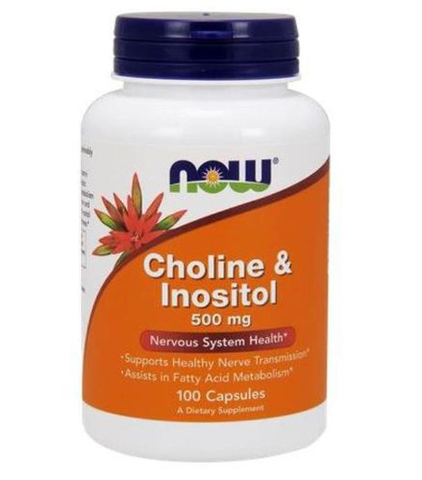 Now Foods Choline & Inositol - 100 kaps. Na układ nerwowy - cena, opinie, właściwości