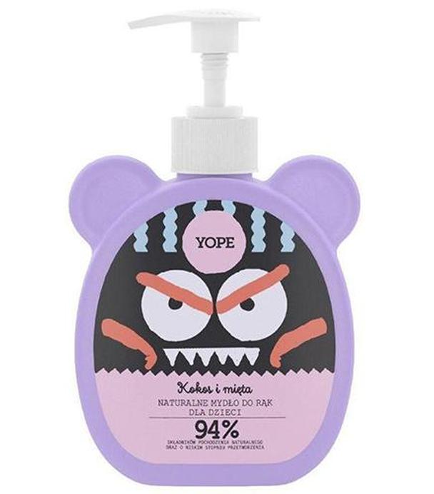 Yope Kokos i mięta Naturalne mydło do rąk dla dzieci - 400 ml - cena, opinie, właściwości