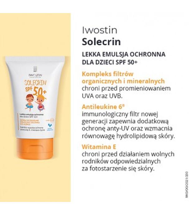 Iwostin Solecrin Lekka emulsja ochronna dla dzieci SPF 50 - 100 ml  - ważny do 2025-08-31