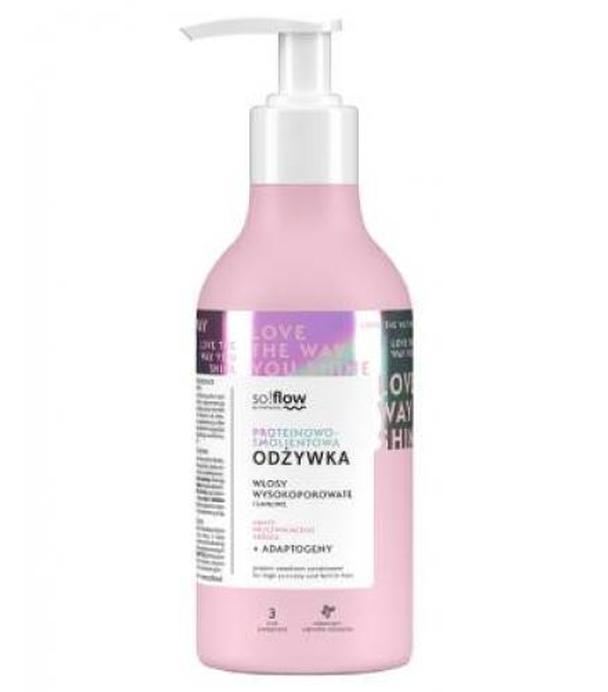 So!Flow Odżywka emolientowo-proteinowa do włosów wysokoporowatych, 400 ml