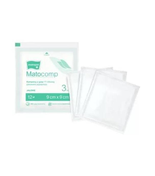 Matocomp Kompres z gazy jałowe 17-nitowe 12-warstwowe 9x9 cm Peel Pack, 3 sztuki
