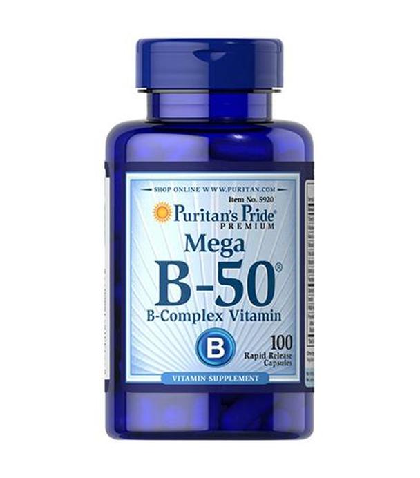 PURITAN'S PRIDE Mega B-50 B-Complex Vitamin - 100 kaps.