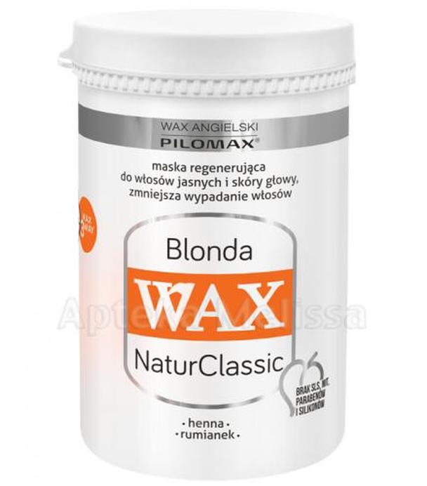 PILOMAX WAX NATURCLASSIC BLONDA Maska regenerująca do włosów jasnych - 480 g - cena, opinie, właściwości