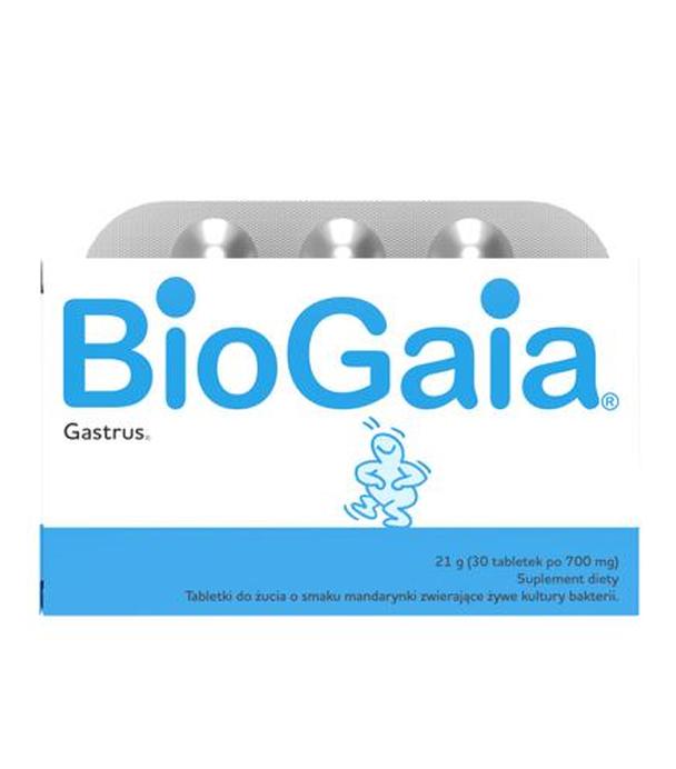 BIOGAIA GASTRUS Probiotyczne tabletki do żucia o smaku mandarynki - 30 tabl.