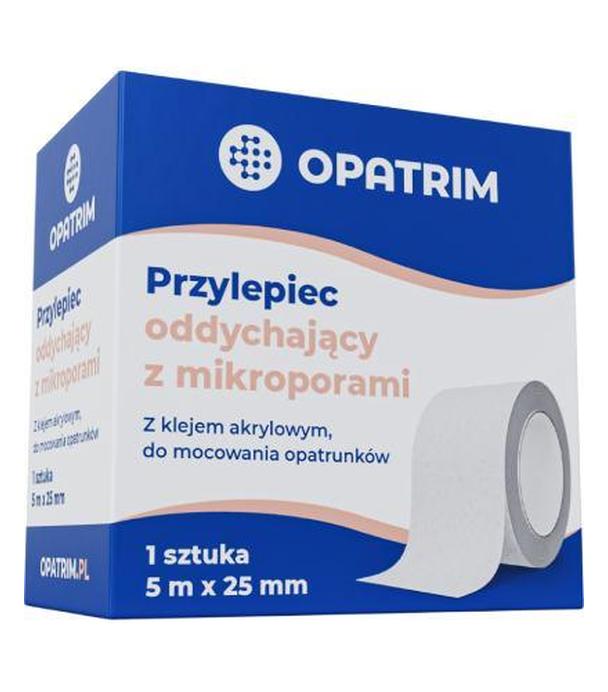 Opatrim przylepiec oddychający z mikroporami 5 m x 25 mm, 1 sztuka - ważny do 2025-05-15