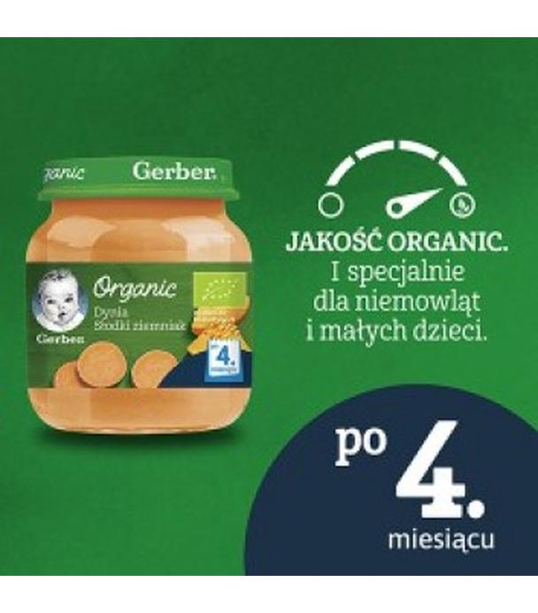 GERBER ORGANIC Dynia Słodki ziemniak po 4 miesiącu - 125 g